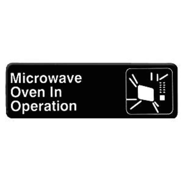 - PLIS9324BK, 9x3-inch 'Microwave Oven In Operation' Information Sign