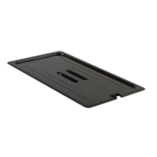 Thunder Group PLPA7000CSBK, Polycarbonate Full Size Slotted Cover For Food Pan, Black