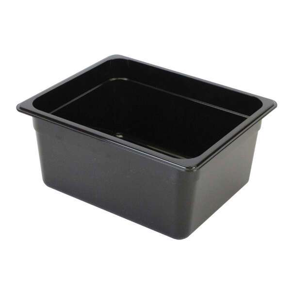 Thunder Group PLPA8126BK, Half Size 6-Inch Deep Black Polycarbonate Food Pan