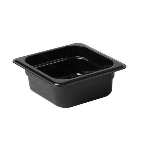 - PLPA8162BK, Sixth Size 2.5-Inch Deep Black Polycarbonate Food Pan