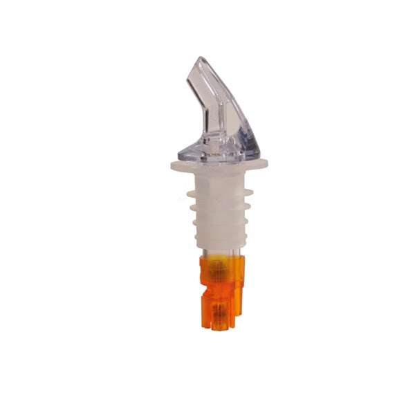 Thunder Group PLPR050M, 0.5 Oz Plastic Orange Measured Liquor Pourer Without Collar, DZ