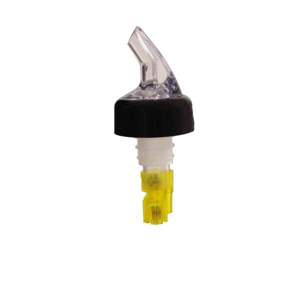 Thunder Group PLPR150C, 1.5 Oz Plastic Yellow Measured Liquor Pourer With Collar, DZ