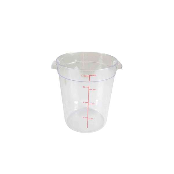 Thunder Group PLRFT308PC, 8-Quart Polycarbonate Round Food Storage Container, Clear