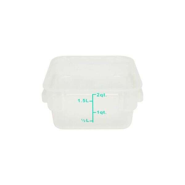 Thunder Group PLSFT002TL, 2-Quart Plastic Square Food Storage Containers, Translucent