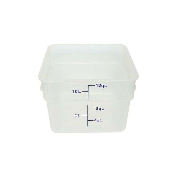 Thunder Group PLSFT012TL, 12-Quart Plastic Square Food Storage Containers, Translucent