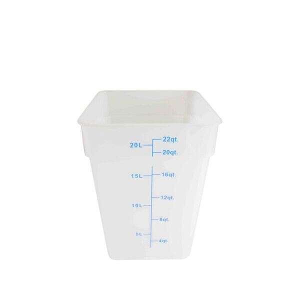 Thunder Group PLSFT022TL, 22-Quart Plastic Square Food Storage Containers w/o Lid, Translucent