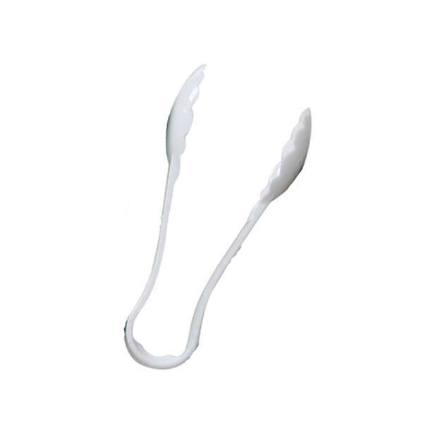 - PLSGTG009WH, 9-Inch 1-Piece Polycarbonate Utility Tong, Scallop Grip, White