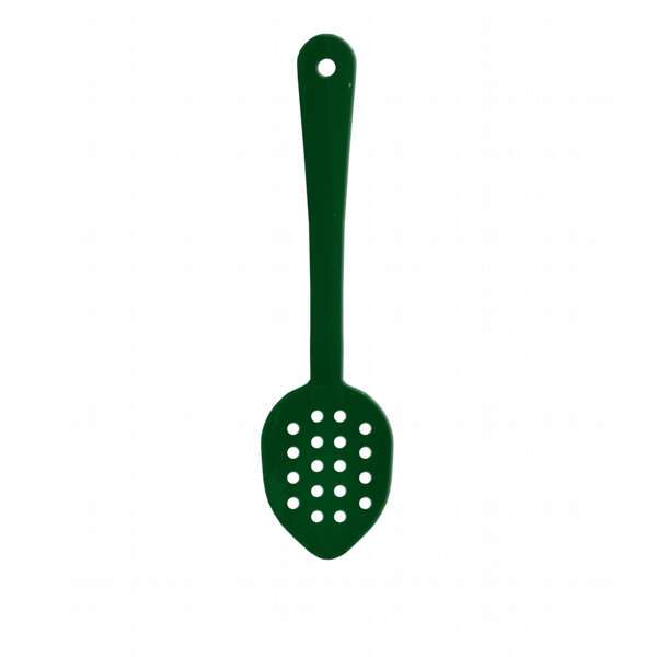 - PLSS113GR, 11-Inch Polycarbonate Perforated Serving Spoon, Green, 12/CS