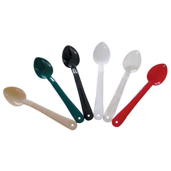 Thunder Group PLSS211BG, 13-Inch Polycarbonate Solid Serving Spoon, Beige, 12/CS
