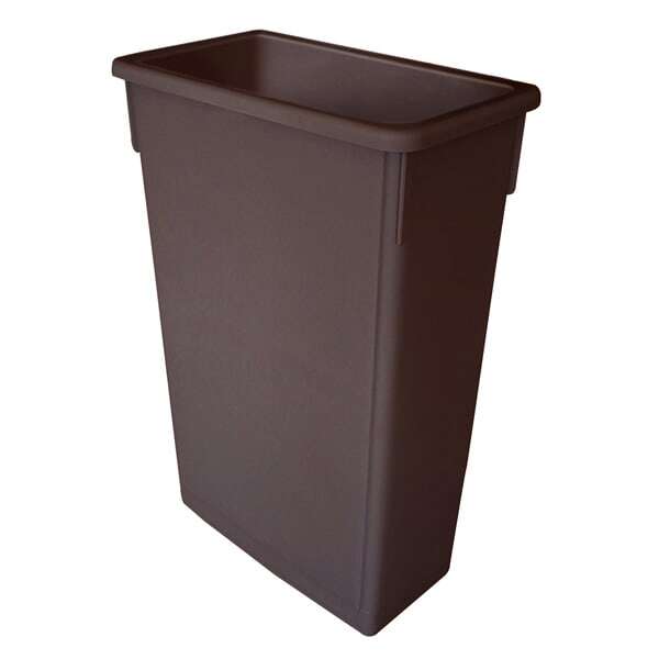 Thunder Group PLTC023B, 23 Gal Plastic Trash Can, Brown