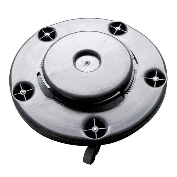 Thunder Group PLTCD005, 18x6-Inch Plastic 5 Caster Trash Can Dollies, Black