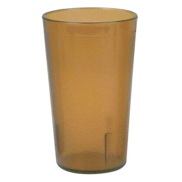 Thunder Group PLTHTB016A, 16 oz Amber Plastic Tumbler, 12/CS