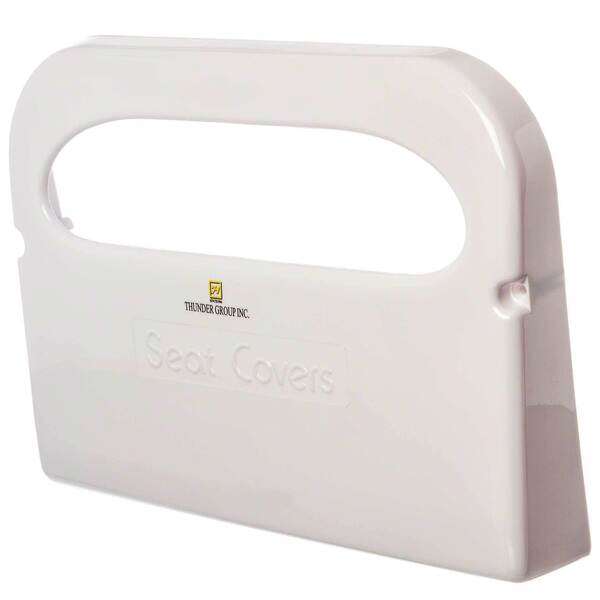 - PLTSCD3812, White Plastic Toilet Seat Cover Dispenser