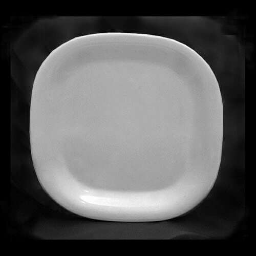 Thunder Group PS3010W 11 Inch Western Passion White Melamine Rounded Square Plate, EA