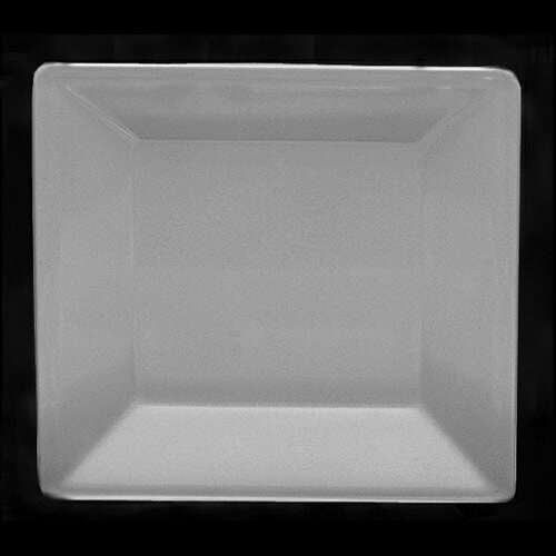 Thunder Group PS3214W 13 1/4 x 1 1/8 Inch Deep Western Passion White Melamine Square Plate, EA