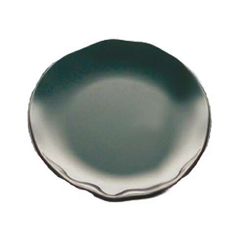 Thunder Group RF1006BW 8 1/8 Inch Western Black Pearl Round Melamine Two Tone Black Salad Plate, EA