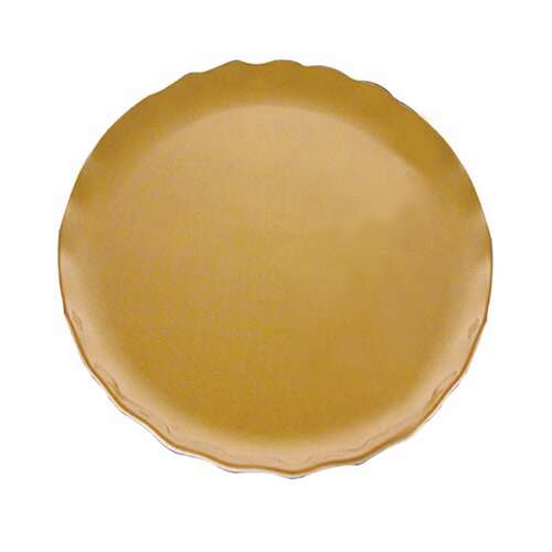 Thunder Group RF1016G 16 Inch Diameter Western Melamine Gold Pearl Round Plate, EA