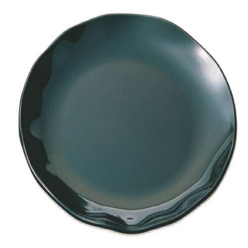 Thunder Group RF1018BW 18 Inch Western Black Pearl Round Melamine Two Tone Black Dinner Plate, EA