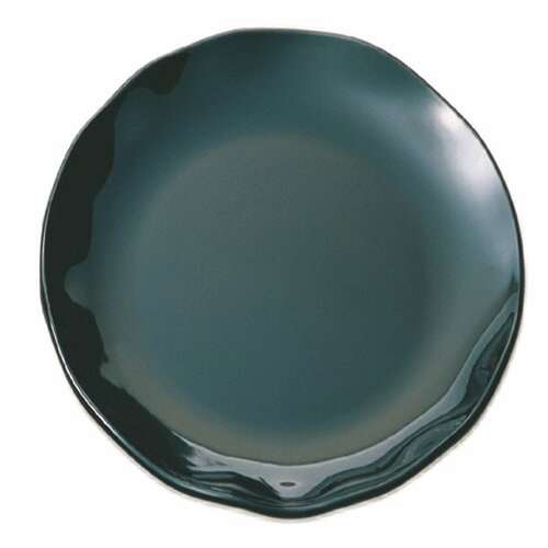 Thunder Group RF1020BW 20 Inch Western Black Pearl Round Melamine Two Tone Black Dinner Plate, EA