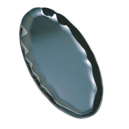 - RF2030B 30 x 12 Inch Western Black Pearl Melamine Rectangular Black Platter, EA