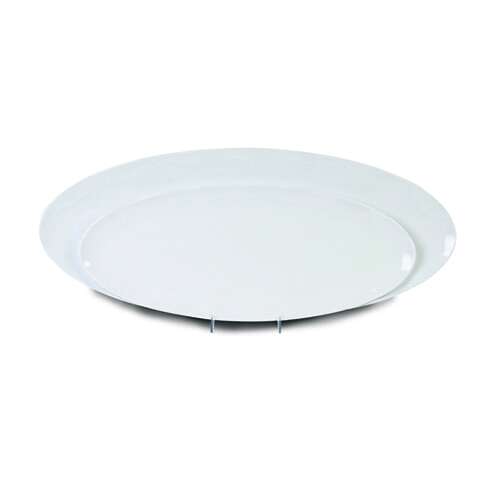 - RF2030W 30 x 12 Inch Western Black Pearl Melamine Rectangular White Platter, EA
