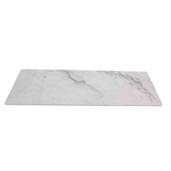 Thunder Group SB520W 20 3/4 x 6 1/4 Inch Western White Shadow Melamine Faux Marble Serving Board, EA