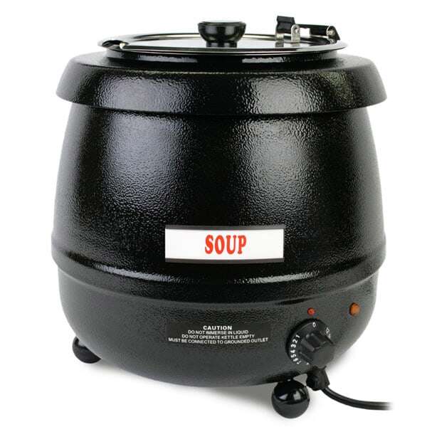 Thunder Group SEJ30000C, 10.5-Quart Stainless Steel Soup Warmer, Black