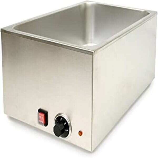 Thunder Group SEJ80000, 3.5 Qt 22.5x13x10-inch Electric Food Warmer, Stainless Steel, Mirror Finished, 110V/60Hz, ETL, NSF, EA