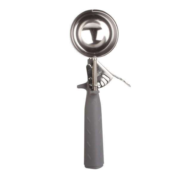 Thunder Group SLDS208P, 4-Ounce Stainless Steel Ice-Cream Disher, Size 8, Coated Handle, Gray