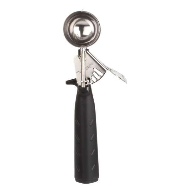Thunder Group SLDS230P, 1-Ounce Stainless Steel Ice-Cream Disher, Size 30, Coated Handle, Black