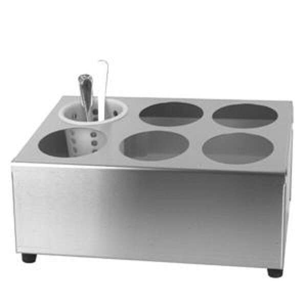 - SLFC006, Stainless Steel Flatware Cylinder, 6 Holes