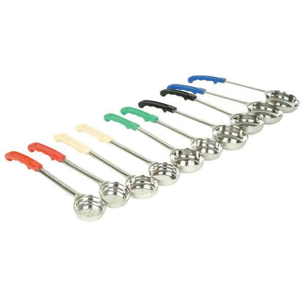 Thunder Group SLLD103PA, 3-Ounce Stainless Steel Perforated Portioner with Plastic Handle, Ivory