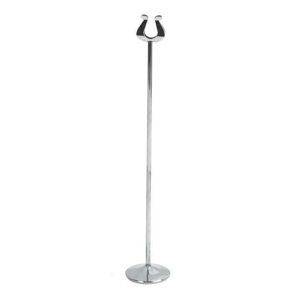 - SLMH018, 18-Inch Stainless Steel Card Stand with Heavy Base, 12/Pack