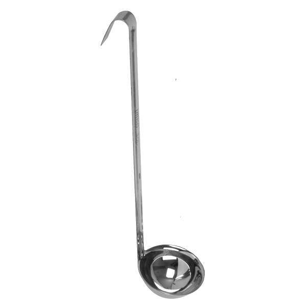 - SLOL004, 3-Ounce One Piece Stainless Steel Ladle, Hooked Handle