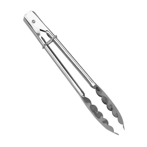 Thunder Group SLTHUT010, 10-Inch 1-Piece Stainless Steel Scalloped Utility Tong