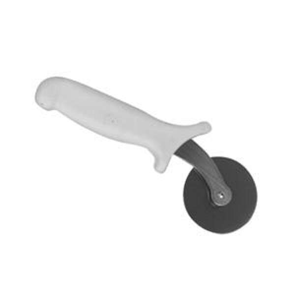 Thunder Group SLTWPC004, 4-Inch Pizza Cutter, Stainless Steel Blade, White Plastic Handle
