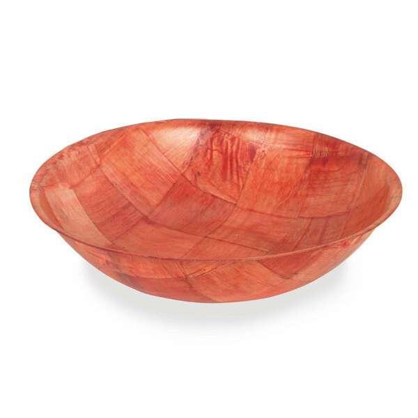 Thunder Group WDTSB018, 18x4-Inch Woven Wood Salad Bowl, 12/CS