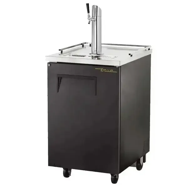True Refrigeration True TDD-1-HC, Tap 1/2 Barrel Draft Beer Cooler - Black, 1 Keg Capacity