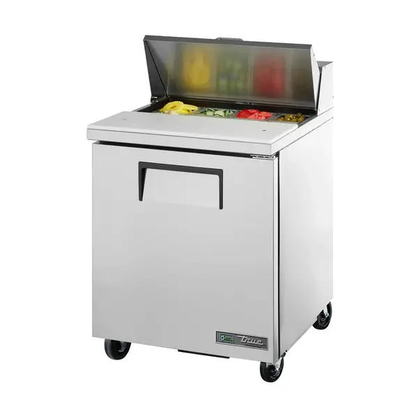 True Refrigeration True TSSU-27-08-HC, 27.63-Inch 1 Door Counter Height Refrigerated Sandwich / Salad Prep Table