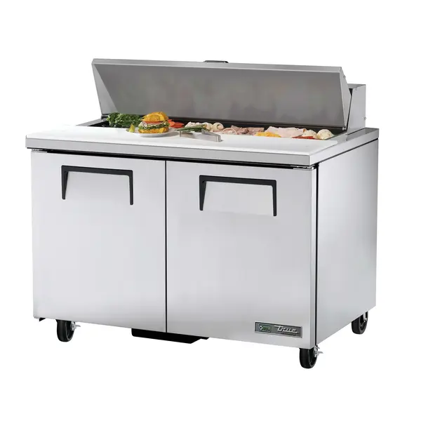 True Refrigeration True TSSU-48-12-HC, 48.38-Inch 2 Door Counter Height Refrigerated Sandwich / Salad Prep Table
