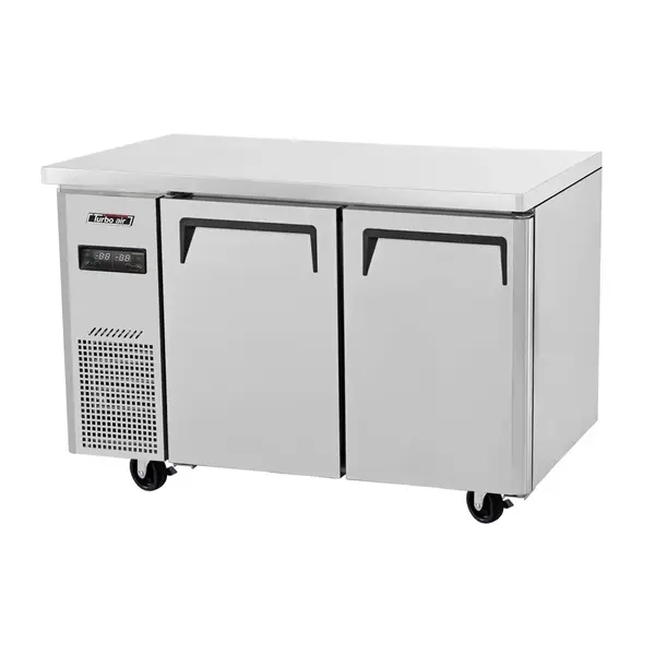 Turbo Air JURF-48-N 2 Solid Doors Undercounter Dual Temp, Side Mount
