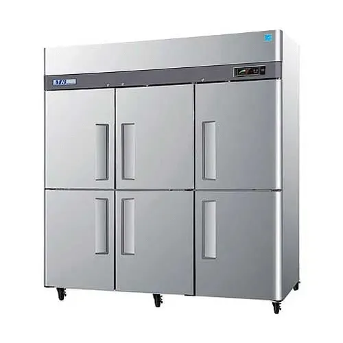 Turbo Air M3R72-6-N 6 Solid Half-Doors Top Mount Reach-In Refrigerator