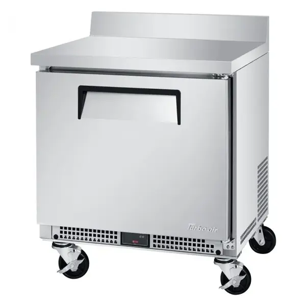 Turbo Air MWR-27S-N6, 1 Solid Door Worktop Refrigerator, Shallow Depth