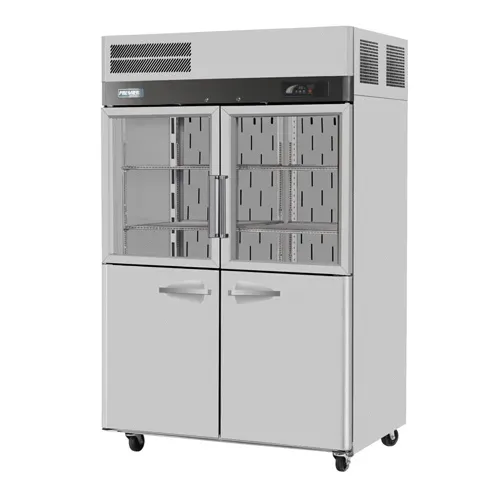 Turbo Air PRO-50R-GSH-N 4 Glass/Solid Combi Half-Doors, Top Mount Reach-In Refrigerator