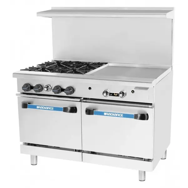 Turbo Air TARG-4B24G, 48-Inch 4-Burner Gas Range with 24-Inch Griddle, CSA