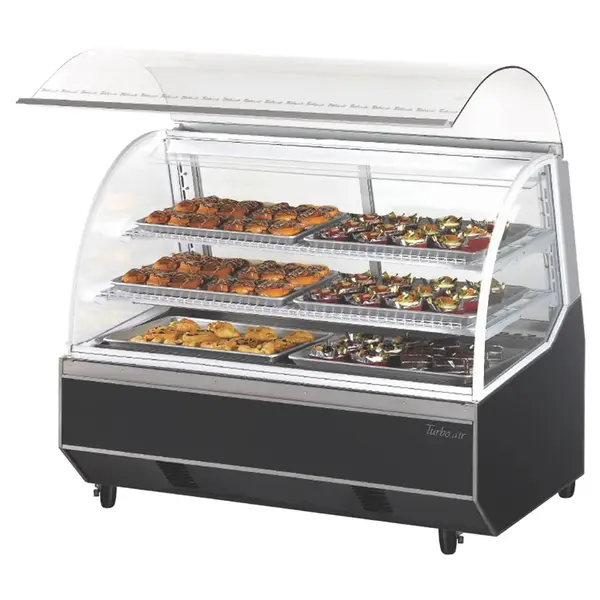 Turbo Air TB-4, 48-inch Curved Glass Dry Bakery Display Case with Lift-Up Front - 14.5 Cu. Ft.