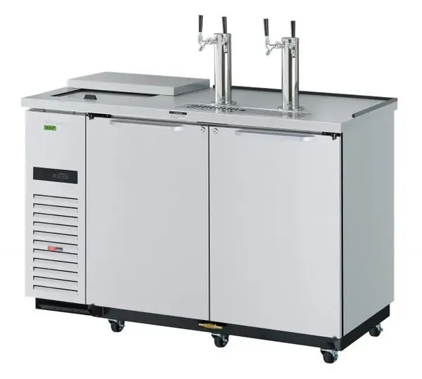 Turbo Air TCB-2SDD-N6 Stainless Steel Underbar 2 Keg Club Top, Digital Type