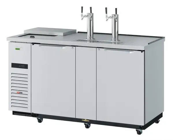 Turbo Air TCB-3SDD-N6, 69-inch Stainless Steel Underbar 3 Keg Club Top, Digital Type
