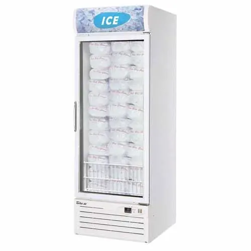 Turbo Air TGIM-23W-N 1 Glass Door Swing Ice Merchandiser, White Cabinet