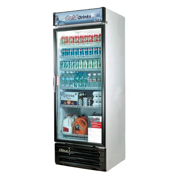 Turbo Air TGM-22RV-N6 Refrigerator 1 Door Swing Glass Merchandiser, White Cabinet w/ Black Framed Front